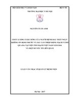 Chất lượng cuộc sống của người bệnh đau thắt ngực không ổn định trứớc và sau can thiệp động mạch vành qua da tại viện tim mạch việt nam năm 2016 và một số yếu tố liên quan 