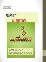 TÀI LIỆU LỚP BỒI DƯỠNG CÁN BỘ QUẢN LÝ PHỔ THÔNG chuyên đề 3 QUẢN LÝ sSỰ THAY ĐỔI