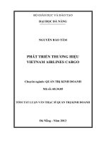 Phát triển thương hiệu vietnam airlines cargo (tt) 