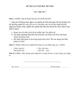 Đề thi học kì 2 Ngữ văn 7