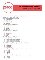 Câu hỏi trắc nghiệm bệnh học (có ĐA)