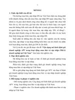 Vận dụng mô hình định giá doanh nghiệp APV trong hoạt động mua bán và sáp nhập (ma) doanh nghiệp tại việt nam (tt) 