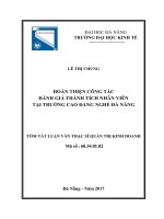 Hoàn thiện công tác đánh giá thành tích nhân viên tại trường cao đẳng nghề đà nẵng (tt)