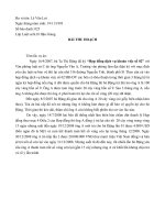 Bài thu hoạch lớp Luật sư K18 tỉnh Hậu Giang