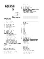 toán lớp 8 hay chương 1 đại số