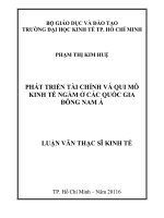 Phát triển tài chính và quy mô kinh tế ngầm ở các quốc gia đông nam á 