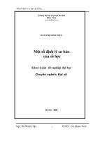 Một số định lý cơ bản của số học (Khóa luận tốt nghiệp)