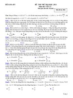 Đề thi thử THPT quốc gia môn vật lý có lời giải chi tiết đề 34 