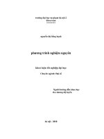 Phương trình nghiệm nguyên (Khóa luận tốt nghiệp)