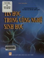 SÁCH SCAN  Tin học trong công nghệ sinh học (Chu Văn Mẫn).