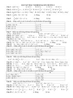 Bài tập trắc nghiệm Toán 8 chương 1