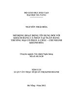 Mở rộng hoạt động tín dụng đối với khách hàng cá nhân tại ngân hàng thương mại cố phần á châu   chi nhánh khánh hòa (tt) 