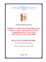 Nghiên cứu phân tích tình hình cháy trong 5 năm từ 2012–2016 và dự báo tình hình cháy từ 2017–2019 trên địa bàn tỉnh Ninh Bình (Khóa luận tốt nghiệp)