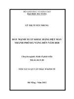 Đẩy mạnh xuất khẩu hàng dệt may thành phố đà nẵng đến năm 2020 (tt) 