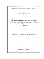 THỰC TRẠNG NHIỄM KHUẨN vết mổ và một số yếu tố LIÊN QUAN tại KHOA PHẪU THUẬT TIÊU hóa BỆNH VIỆN hữu NGHỊ VIỆT đức năm 2015 