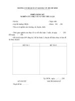 Phiếu đăng ký đề tài Lớp bồi dưỡng cán bộ quản lý giáo dục