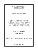 Kế toán trách nhiệm tại công ty cổ phần dược và thiết bị y tế đà nẵng (tt) 