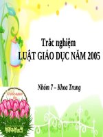 Bài giảng Trắc nghiệm luật giáo dục