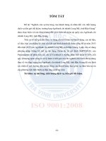 Nghiên cứu sự hài lòng của khách hàng cá nhân đối với chất lượng dịch vụ tiền gửi tiết kiệm trường hợp agribank chi nhánh long mỹ, tỉnh hậu giang (tt) 