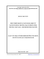 Phát triển dịch vụ ngân hàng điện tử tại ngân hàng thương mại cổ phần công thương việt nam   chi nhánh thái nguyên 