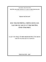 Đấu tranh phòng, chống hàng giả tại Chi Cục Quản lý thị trường tỉnh Vĩnh Phúc (LV thạc sĩ)