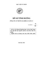 HỒ SƠ TÌNH HUỐNG Dùng cho các lớp đào tạo nghiệp vụ Luật sư Phần 5