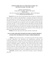 Đánh giá hiệu quả của một dự án  học tập liên hệ toán học với thực tiễn 