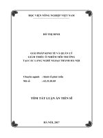 Giải pháp kinh tế và quản lý giảm thiểu ô nhiễm môi trường tại các làng nghề ngoại thành Hà Nội (tt)