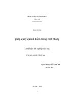 Phép quay quanh điểm trong mặt phẳng (Khóa luận tốt nghiệp)