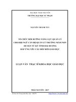 Tổ chức bồi dưỡng năng lực quảng lý cho đội ngũ cán bộ quản lý trường mầm non huyện Tứ Kỳ tỉnh Hải Dương đáp ứng yêu cầu đổi mới giáo dục (LV thạc sĩ)