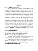 Hoàn thiện các thủ tục kiểm soát nội bộ chi phí và doanh thu tại công ty TNHH MTV cấp thoát nước phú yên (tt) 