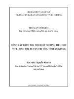 Tiểu luận lớp bồi dưỡng cán bộ quản lý phổ thông 2017 Công tác kiểm tra nội bộ ở trường Tiểu học A Lương Phi huyện Tri Tôn tỉnh An Giang