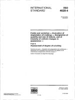 ISO 46284:2003 Paints and varnishes  Evaluation of degradation of coatings  Designation of quantity and size of defects, and of intensity of uniform changes in appearance  Part 4: Assessment of degree of cracking