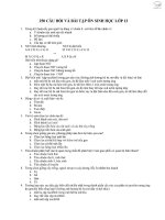 GIAO TRÌNH VAT LY    PHAN08  250 CAU TRAC NGHIEM ON TAP SINH CO DAP AN 