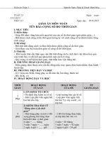 GIÁO ÁN MÔN TOÁN TÊN BÀI CỘNG SỐ ĐO THỜI GIAN