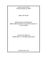 Hình tượng người phụ nữ trong truyện ngắn của nguyễn ngọc tư và le clézio 