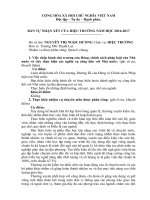 Bản nhận xét Cán bộ quản lý trường Mẫu giáo năm 2016 2017