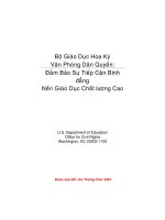 Bộ giáo dục Hoa Kỳ Văn phòng dân quyền  Đảm bảo sự tiếp cận bình đẳng nền giáo dục chất lượng cao