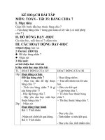 KẾ HOẠCH bài học môn TOÁN 3 Tiết 35 BẢNG CHIA 7