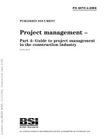 PD 6079-4:2006 Project management. Guide to project management in the construction industry