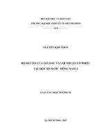 Độ bất ổn của giá dầu và lợi nhuận cổ phiếu tại một số nước đông nam á 