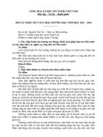 PHIẾU ĐÁNH GIÁ VÀ PHÂN LOẠI CÔNG CHỨC của Hiệu trưởng trường trung học cơ sở