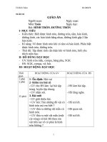 Giáo án bài HÌNH TRÒN ĐƯỜNG TRÒN