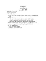 Giáo án Môn Tiếng Việt Bài 33 ÔI ƠI