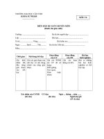 Mẫu T6 đến T10 dành cho giáo sinh sư phạm Tiểu học