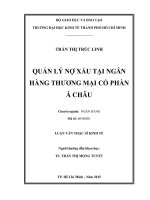 Quản lý nợ xấu tại ngân hàng thương mại cổ phần á châu 