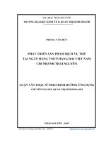 Phát triển sản phẩm dịch vụ thẻ tại Ngân hàng TMCP Hàng Hải Việt Nam - Chi nhánh Thái Nguyên