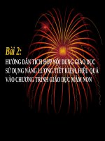 HƯỚNG DẪN TÍCH HỢP NỘI DUNG GIÁO DỤC SỬ DỤNG NĂNG LƯỢNG TIẾT KIỆM HIỆU QUẢ VÀO CHƯƠNG TRÌNH GIÁO DỤC MẦM NON