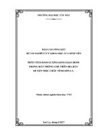 Phân tích hàm lượng kim loại crom trong đất trồng chè trên địa bàn huyện mộc châu tỉnh sơn la 