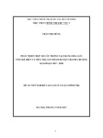 Đề án phát triển một số cây trồng hàng hóa, tạo vùng nguyên liệu gắn với chế biến và tiêu thụ sản phẩm giai đoạn2016-2020